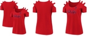 Fanatics Women's Red Philadelphia Phillies Three Strap Open Shoulder T-shirt